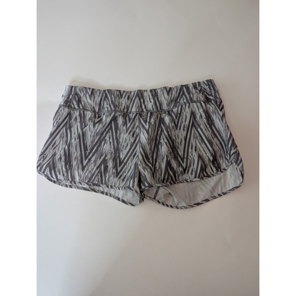 Smartwool Women’s Merino Sport Lined Short Athletic Barely Blue Zig Zag Size L - Picture 2 of 12